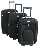 Homecultures Reisekoffer Koffer Set CX 8609 schwarz