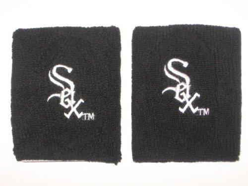 CHICAGO WHITE SOX Team Logo COTTON WRISTBANDS -(set of 2)