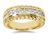 1.36 ctw Men's Diamond Ring in 14K Yellow Gold