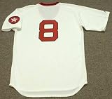 CARL YASTRZEMSKI Boston Red Sox 1975 Majestic Cooperstown Home Throwback Baseball Jersey, LARGE