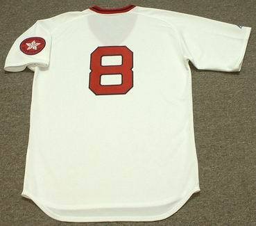 CARL YASTRZEMSKI Boston Red Sox 1975 Majestic Cooperstown Home Throwback Baseball Jersey, LARGE