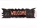 Outdoor Living : "WELCOME" SIGN CARVED TIKIS 24" - ISLAND HOME DECOR