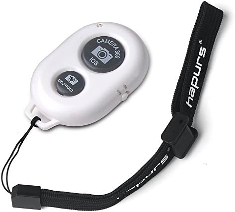 Hapurs Bluetooth Wireless Remote Control Camera Shutter Release Self Timer for iPhone 5S 5C 5 4S 4, iPad Air Mini, Samsung Galaxy S5 S4 S3 Note Tab, Google Nexus, HTC, Sony and other iOS Android Phones
