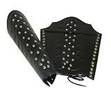Leather Arm Guards w/Metal Studs: Medieval Knight Costume