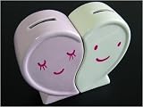 おもしろ雑貨のハートの貯金箱！カップルや結婚祝いのプレゼントにも♪ラブハートペアバンクの画像