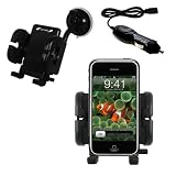 Apple iPhone Auto Windshield Holder with Car Charger - Uses Gomadic TipExchange