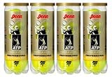 Penn ATP Extra Duty Tennis Balls (1 DOZEN=4 TUBES OF 3 BALLS=12 BALLS)