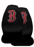 Set of 2 MLB Licensed Universal-Fit Front Bucket Seat Cover - Boston Red Sox