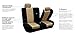 FH GROUP FH-FB060R012 Trendy Elegance Bench Seat Covers Split Bench, Beige / Black color
