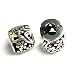 Antique Sterling Silver Flower Clip Floral Filigree Flower Stopper Bead For Pandora Thread / screw European Charm Bracelets