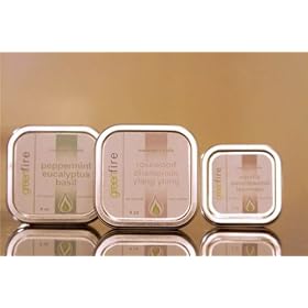 Greenfire 3pk All Natural Massage Oil Candles, Peppermint Eucalyptus Basil, Rosewood Chamomile Ylang Ylang, Lavender Sandalwood Vanilla (Sizes: 2x4fl.oz, 1x2fl.oz)