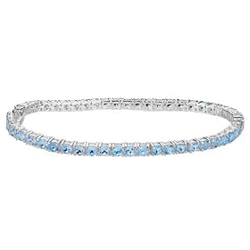 Blue Topaz Gemstone Bracelet 5.7 Carat in Sterling Silver by MyJewelryBox.com