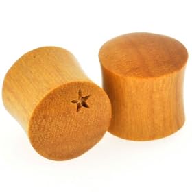 Pair of Sabo Wood Double Flared Plugs: 0g