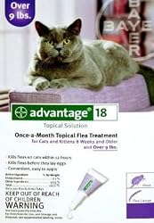Advantage Topical Solution Flea Treatment for Cats Over 9 Pounds, 6 Applications