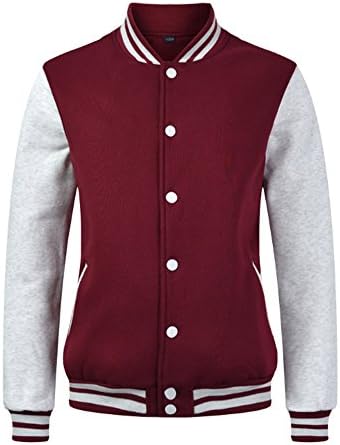 AcFune Casual Institute Style Cotton Stripe Collar Baseball Long Sleeve Cardigan Uniform Jacket Sweater For Men