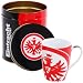 * Porzellantasse in Metalldose / Keksdose
* Farbe: Rot / Wei�
* Material: Porzellan, Dose aus 
Metall
* Fassungsverm�gen Tasse: ca. 400 ml
* Dosenh�he: ca. 15 cm , Durchmesser: ca 12,5
* Neu und 
Original Verpackt
* 100% Original Lizenzware ein Qualit�tsprodukt
* Ein Muss f�r jeden Fu�ball 
Fan
Top aktuell genau das richtige f�r jeden Fu�ball Fan ob klein oder gro�.