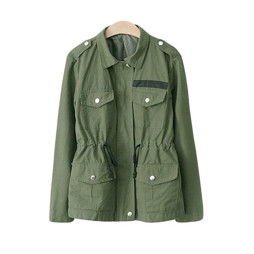 (イイネショップ) eeNeshop ウエストシェイプ エポレット ミリタリージャケット レディース ファッション カジュアル フリー ポリエステル アウトウェア ロング ショート コート パーカー ダウン ファー ジャケット ゆったり 長袖 春 秋 冬