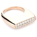 Nicky Hilton Sterling Silver Pave Ring With 18