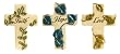 Set of 3: Faith, Hope, Love Mini Wall Crosses