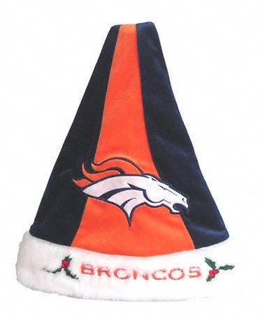 Denver Broncos Colorblock Santa Hat
