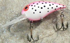 JLVLures Shallow Crankbait Strawberry Freckle : Diver Lures JLV Freshwater Smallmouth Steelhead Pike Salmon Trout Perch Whiper Mid Depth Walleye Casting Bass Hook Treble Bronze Boat Dock Brook Bay Fatty Stump River Trolling Weed Surface Topwater Shad