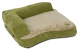 Petmate Chaise Bolster Pet Bed, 22-Inch by 18-Inch, Arbor Green