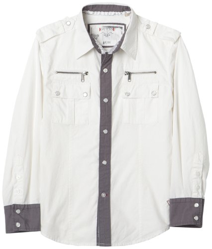 Guess Boys 8-20 Long Sleeve Woven Diego General Shirt