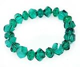 Blue Zircon Single Strand Nature Swarovski Crystal Bracelet