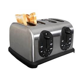 Frigidaire Fclt110/h 1750w 4 Slice Side By Side 4 Slice Toaster
