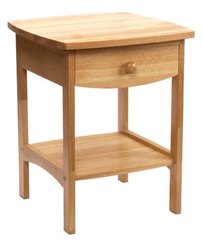 Winsome Wood End Table/Night Stand with Drawer and Shelf, Natural