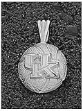 Logo Art Kentucky Wildcats Sterling Silver Basketball Pendant