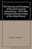The meaning and reliability of economic summit undertakings, 1975-1989