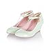 Carol Shoes Fashion Women's Sweet Buckle Ankle-strap Elegance Wedge Mid Heel Mary Janes Shoes