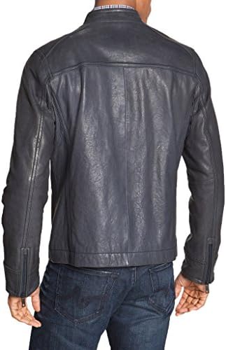 SkinsDesign Mens Stylish Lambskin Genuine Leather Jacket Mj 075 X-Large Gray