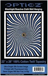 Opticz Whirlpool Blacklight Reactive Cloth Wall Hanging