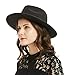 Women or Men Woolen Felt Fedora Vintage Short Brim Crushable Jazz Hat, Black 58-60cm