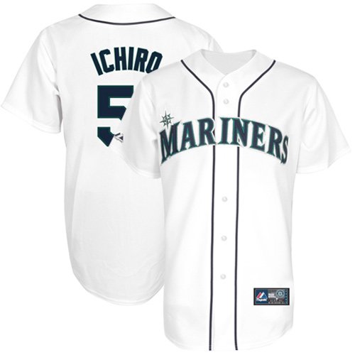 MLB Ichiro Suzuki Seattle Mariners Youth Jersey, White, L