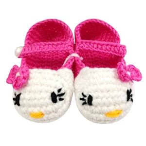 Kella Milla Baby Girl Crochet Kitty Booties (6-12 months)