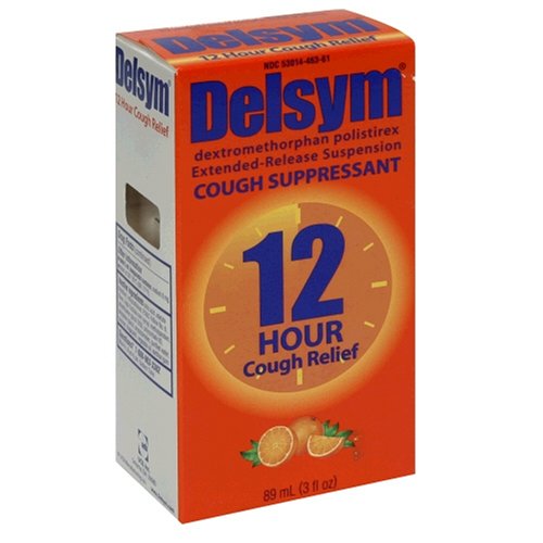 Delsym Cough Suppressant, 12 Hour Cough Relief, Orange, 3 fl oz