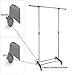 ProAid Adjustable Single Rail Garment Rack, Portable Clothes Hanging Rolling Clothes Rack with Brake Wheels