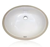 Decolav 1401-CWH 17-by-14-Inch Vitreous China Undermount Lavatory with Overflow, Ceramic, White