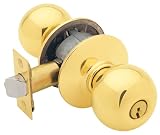 Schlage F51VORB505/605 Orbit Entry Knob, Bright Brass