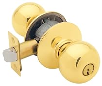 Schlage F51VORB505/605 Orbit Entry Knob, Bright Brass