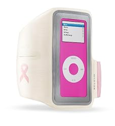 Belkin F8Z153BCA Breast Cancer Awareness Sport Armband for iPod nano 1G, 2G (1GB/2GB/4GB/8GB) White/Pink