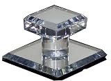Clear Acrylic Stick-On Mirror Knob - 1-3/4" Square Clear Acrylic Stick-On Mirror Knob - 1-3/4" Square