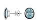 Ladies Black Diamond & Blue Topaz Earring in title=