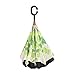 AWEOODS Double Layer Inverted Umbrella Cars Reversible Umbrella (Grape Leaf)