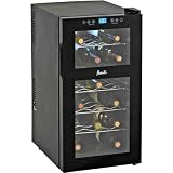 New Avanti 18-Bottle Dual-Zone Wine Cooler Soft Touch Controls Thermoelectric Non-Compressor System