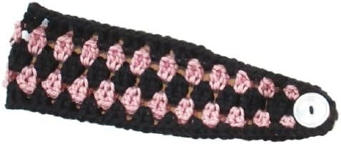 VTShop Girl's / Lady's Fashion Headbands 24" _ Double Pops (Rose and Black)