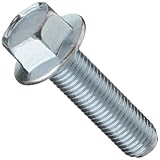 Metric Class 10.9 Zinc Plated Steel Flange Screw, Hex Drive, M10 - 1.25, 25 mm Length, Fully Thread